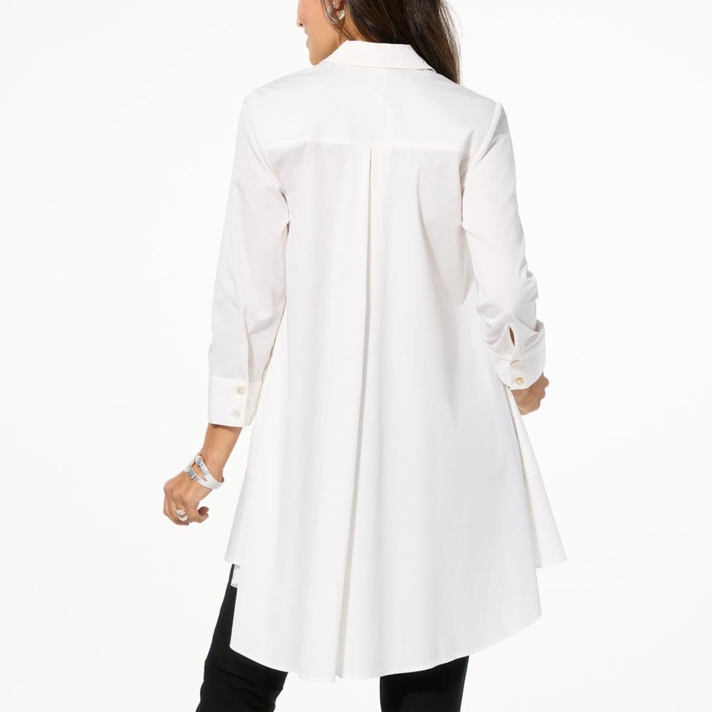 Wynne Collection Medium White High Low Top - Picture 10 of 10